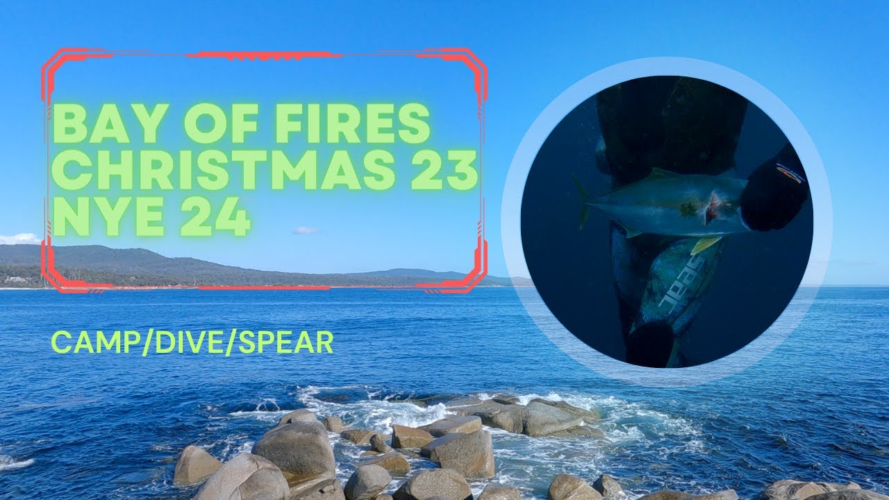 Bay of Fires Tasmania Christmas 2023 NYE 2024 - Diving, Spearfishing, and Camping