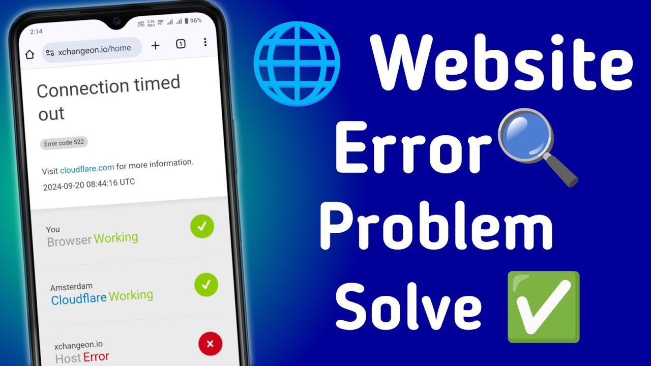Website error problem solve ! website not working ! Connection timed out problem