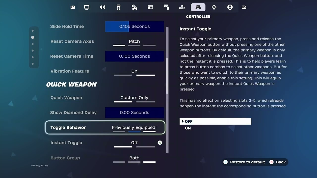 My Fortnite Settings