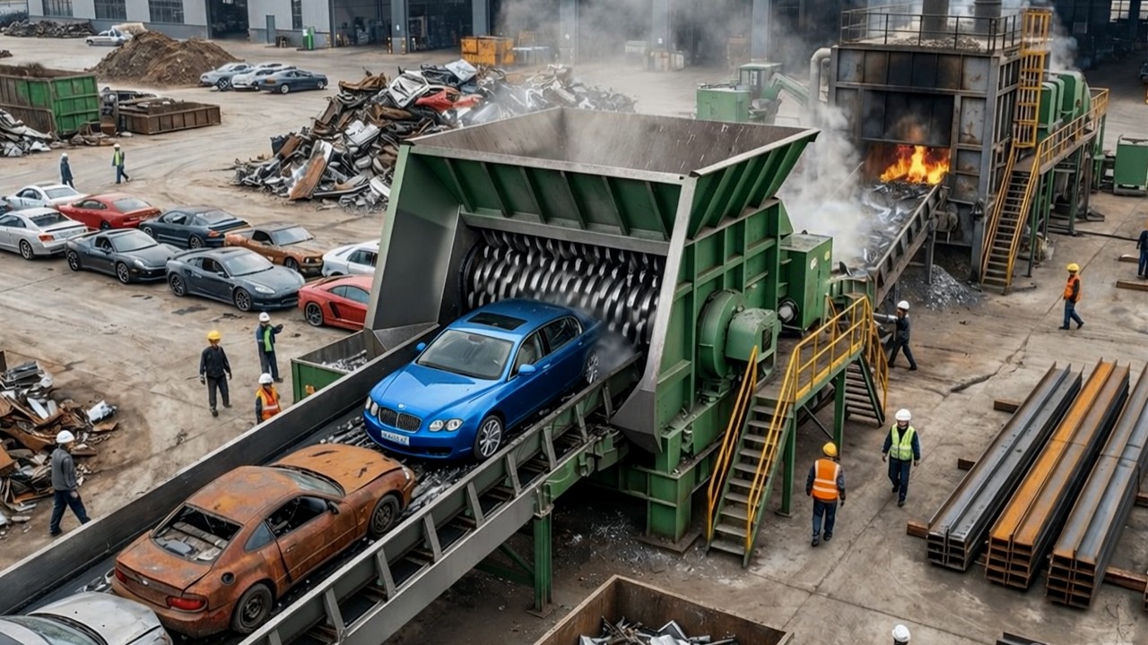 Inside Recycling Factory : How Millions of Old Cars Become Steel Pipes for Burj Khalifa