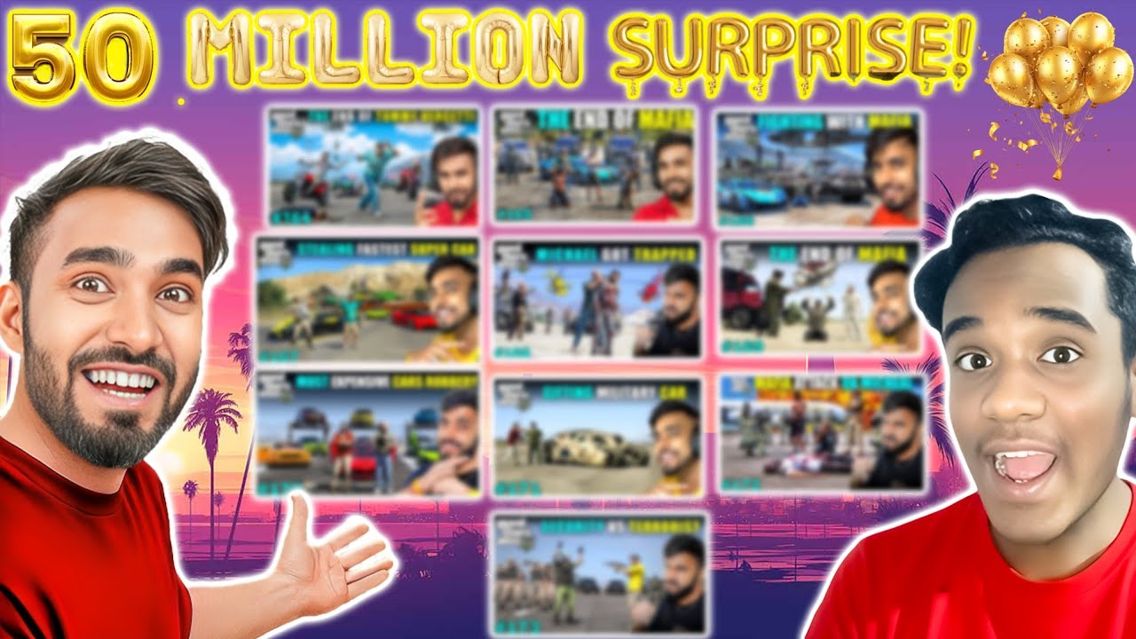 TECHNO GAMERZ EPIC 50 MILLION SUBSCRIBERS SURPRISE