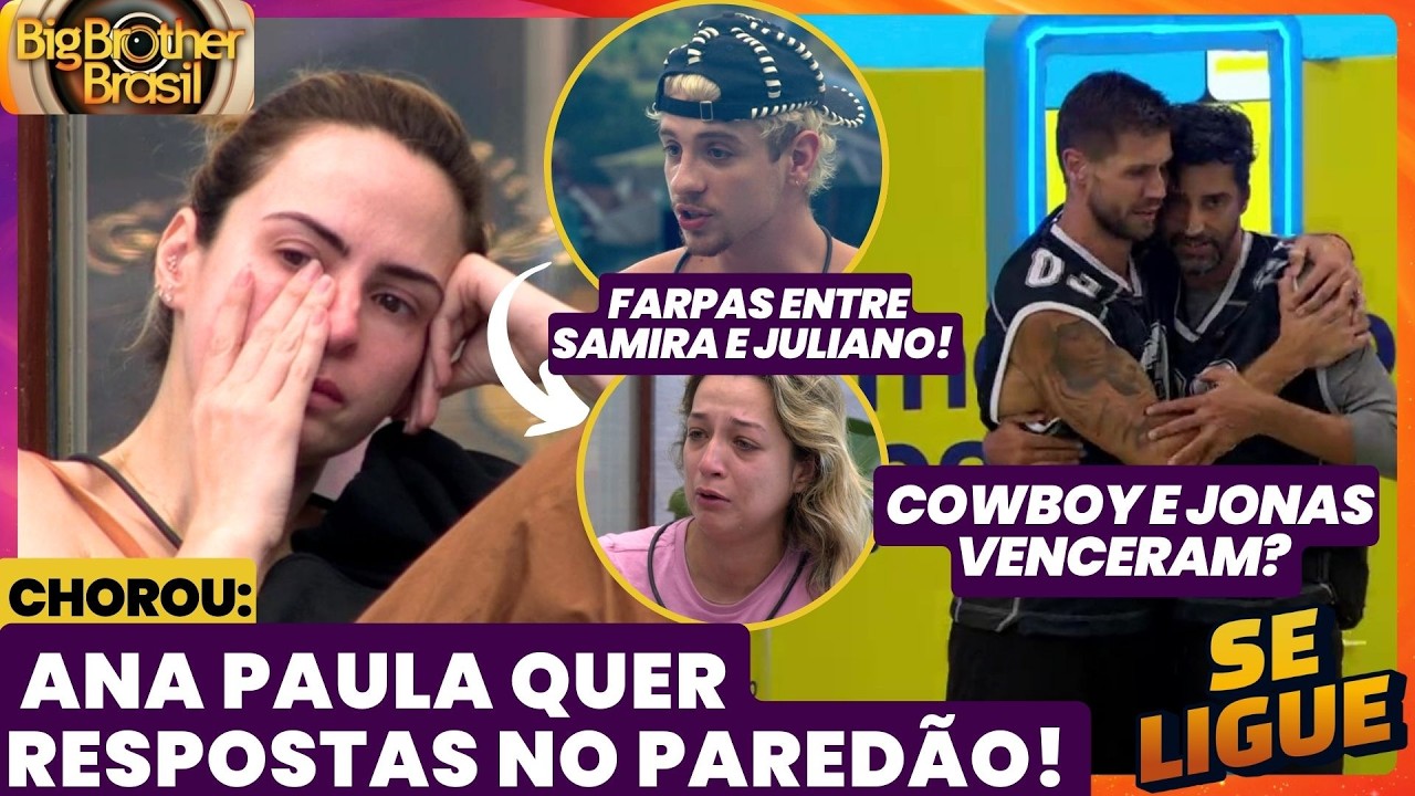 BBB 26 🔥 Ana Paula quer respostas no paredão! Cowboy e Jonas venceram a Prova de Resistência?