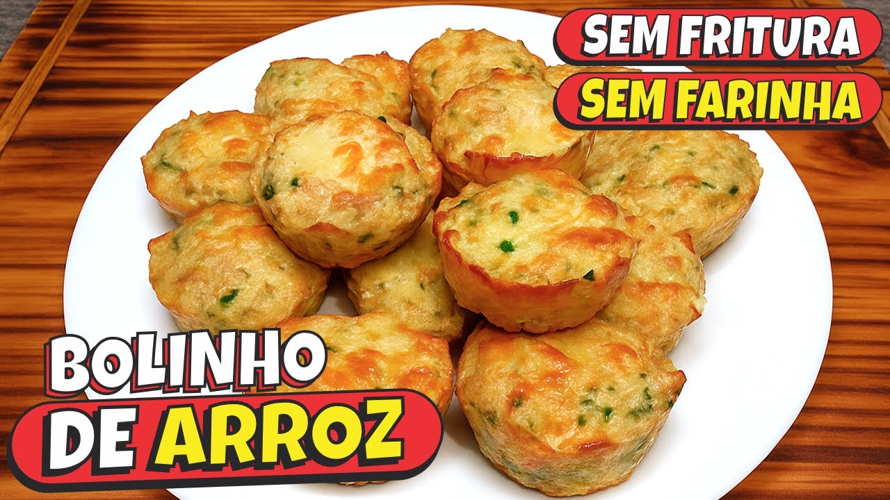 BOLINHO DE ARROZ ASSADO SEM FARINHA❗😱 A MELHOR RECEITA COM SOBRA DE ARROZ!