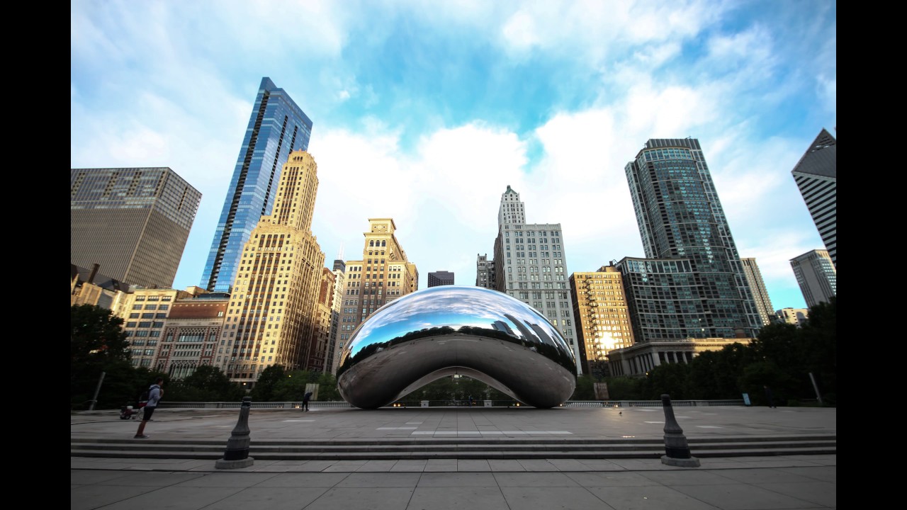 Chicago Cloud Gate Sunrise | 4K Timelapse