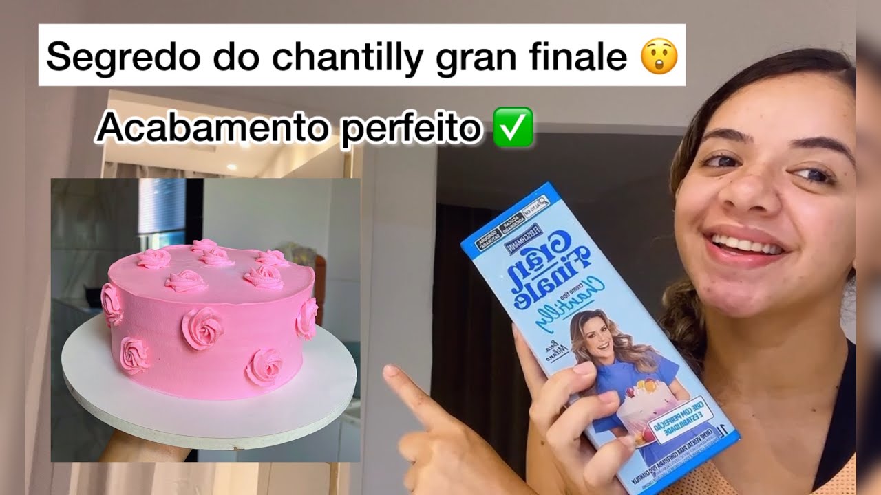 Segredo do chantilly Gran Finale 😲 + acabamento perfeito ✅