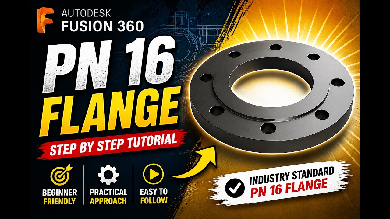 Fusion 360 Flange Design Tutorial | Sketch, Extrude & Circular Pattern (Beginner Guide)