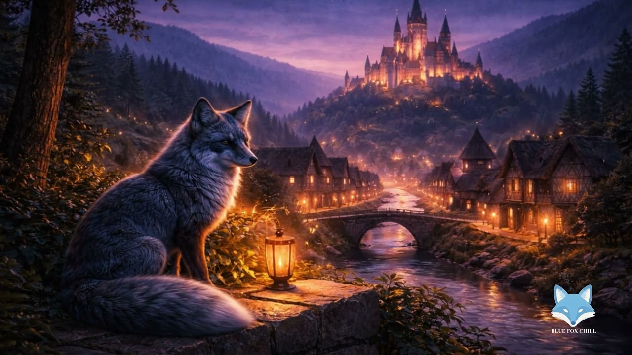 Medieval Fantasy Focus Music – Lanterns by the River | Blue Fox Chill