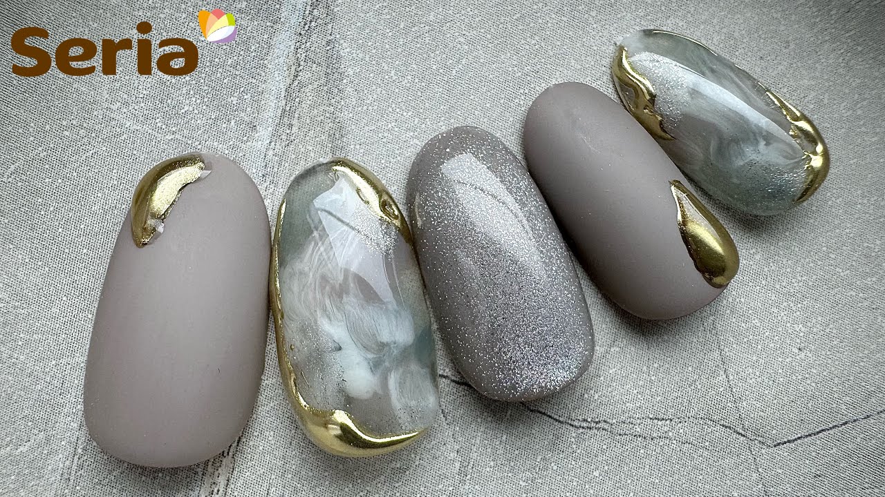 【セリア新色】ショート爪におすすめ！秋冬お洒落ニュアンス
