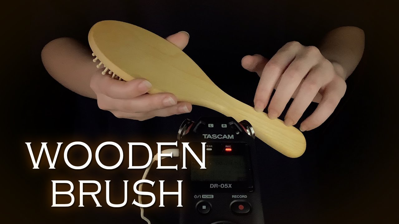 [ASMR] Wooden Brush Scratching (no tapping, no talking)