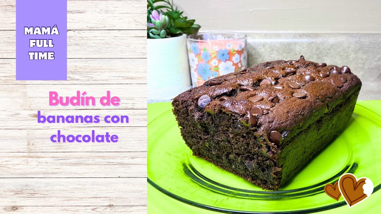 Budín de Banana con Chocolate Súper Húmedo 🍌🍫 Receta Fácil y Esponjosa