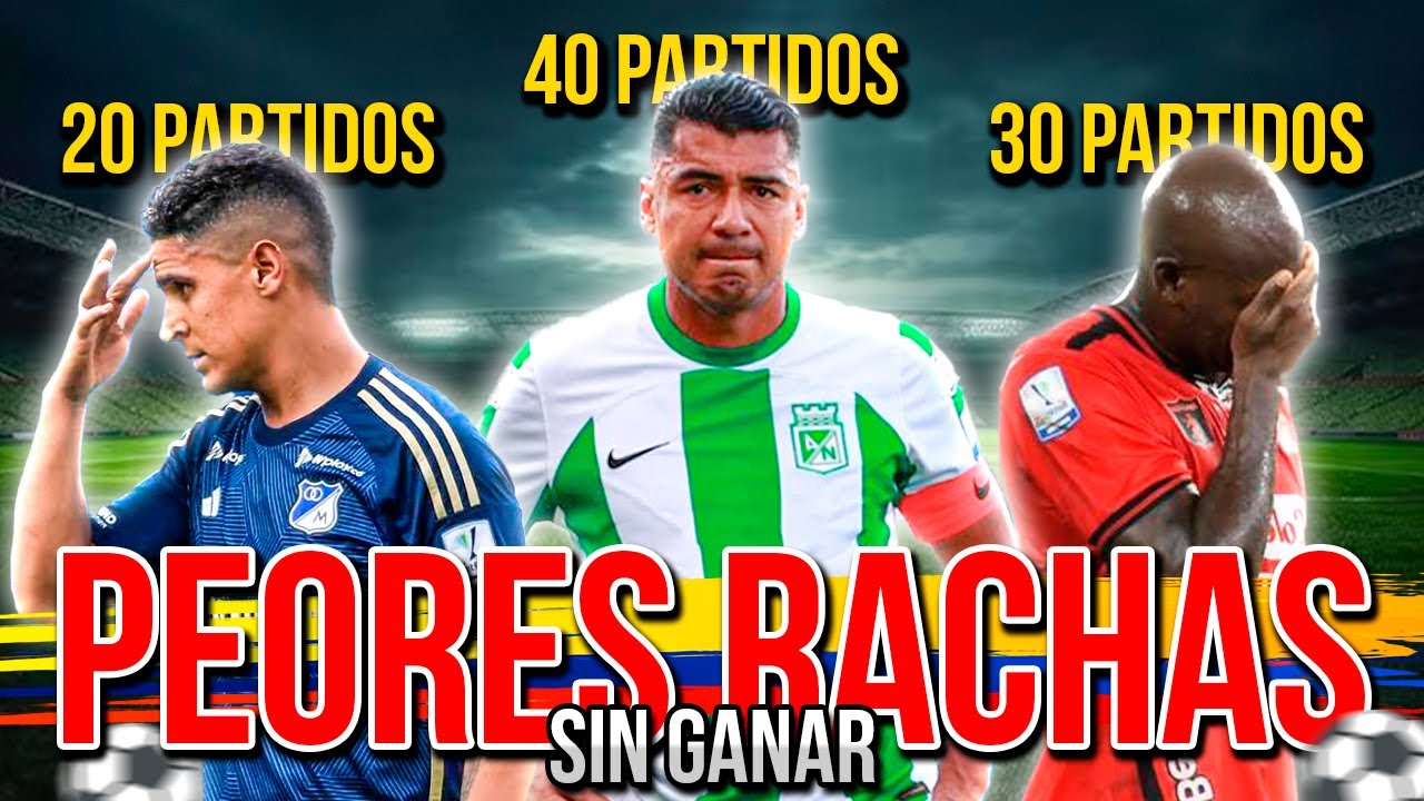 🔥LAS PEORES RACHAS SIN GANAR de CADA EQUIPO COLOMBIANO❌😱| CAMILO MD