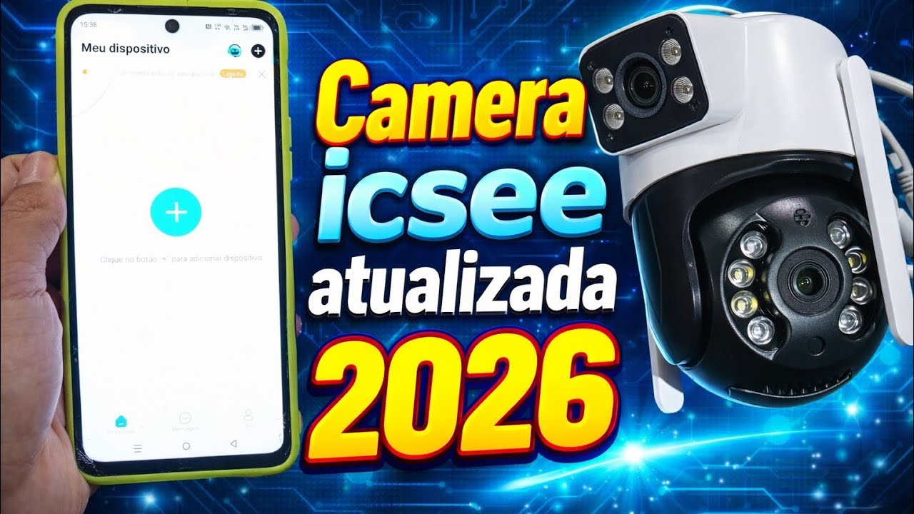 Configuração rápida e fácil câmera wi-fi smart, aplicativo Icsee 