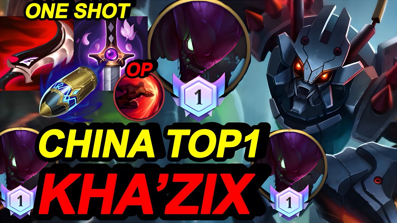 Wild Rift China Top1 Kha'Zix Jungle - Challenger Rank Gameplay - Build Rune - Solo Carry OP Champion
