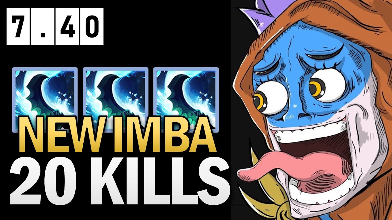 Slark Pro Carry in Patch 7.40 with 20 Kills - Dota 2 Gameplay