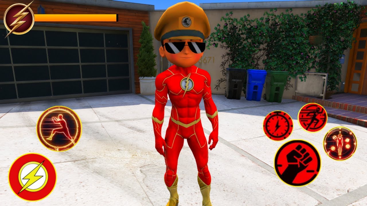 Little Singham Playing As A Flash In Gta 5 | Little Singham Saved All His Friends