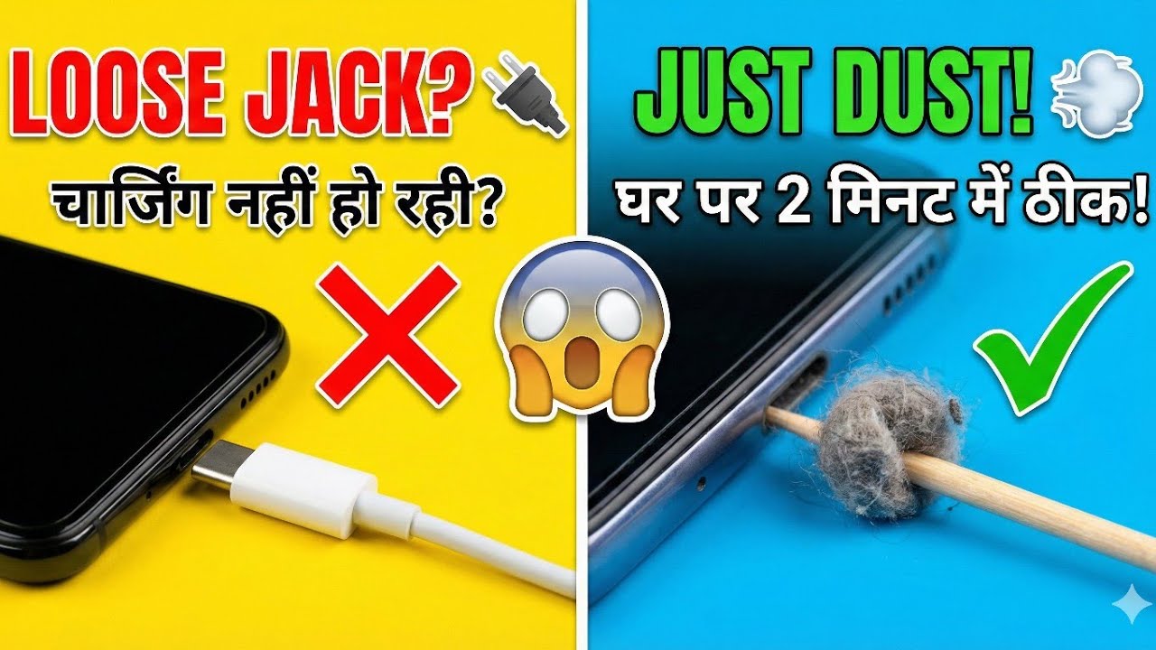 Type C Charging Jack Kharab Nahi Hota! 😱 | Sirf Dust Nikalo Charging OK