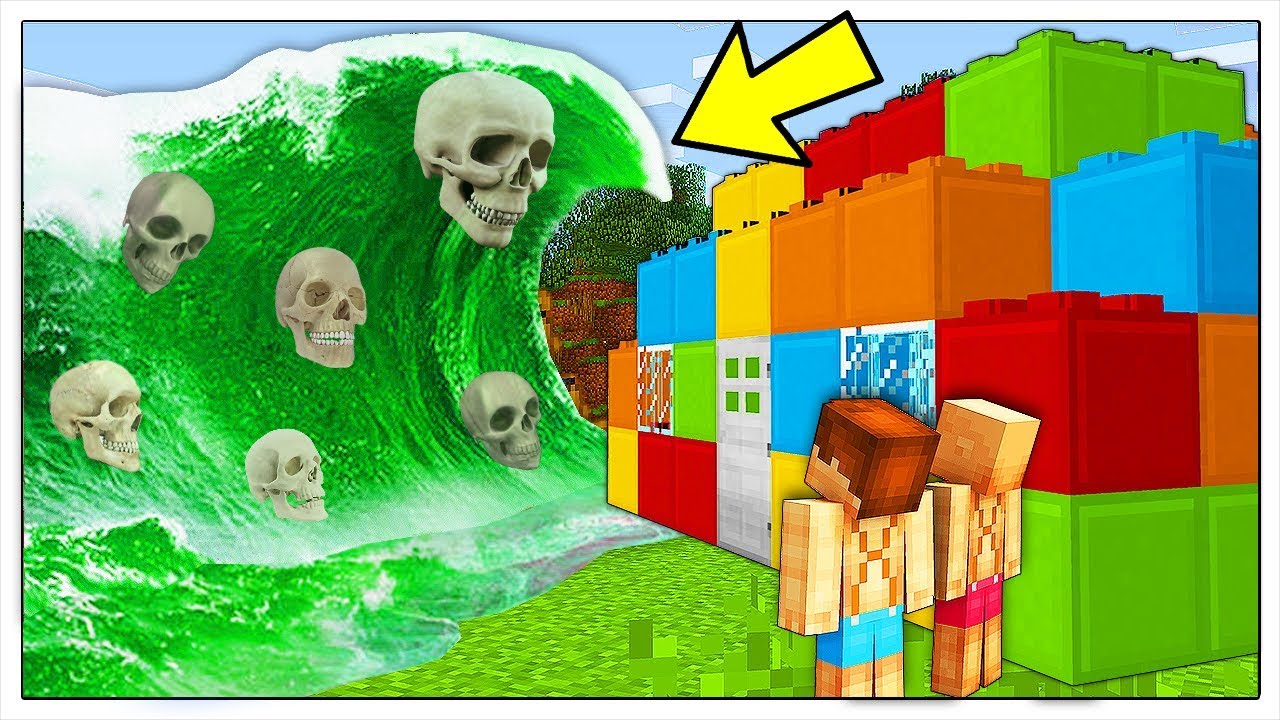 ONDA GIGANTE DI ACIDO CONTRO BASE DI LEGO! - Minecraft ITA