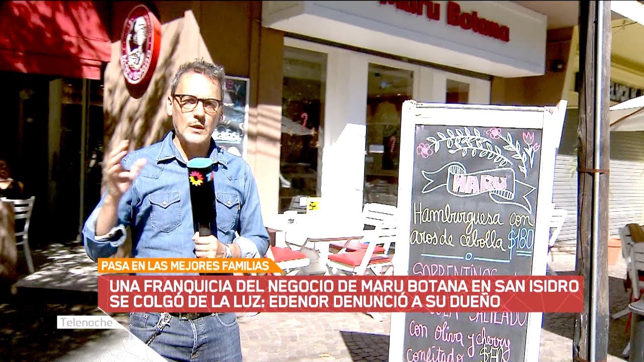 Un local de Maru Botana se colg&oacute; de la luz y Edenor lo escrach&oacute;