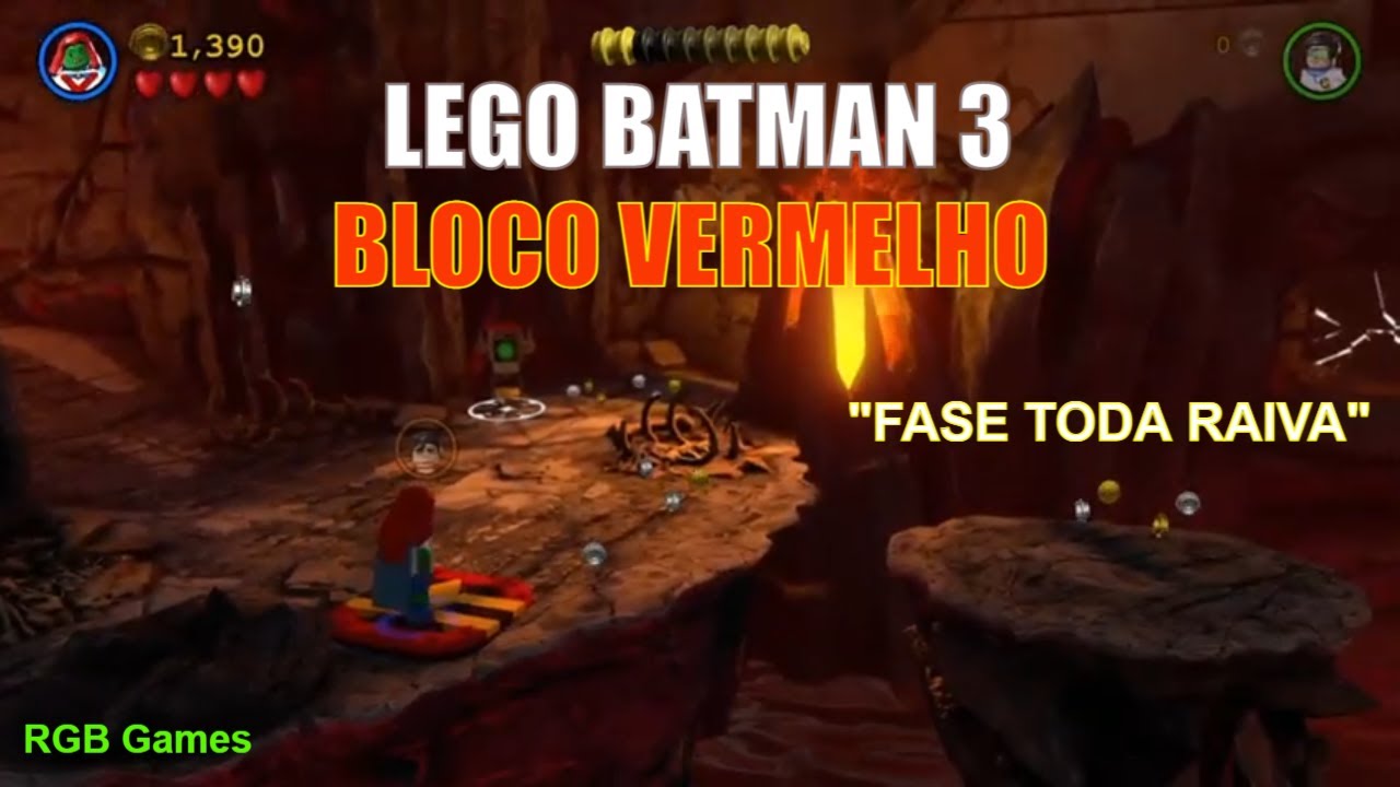 Como pegar o bloco vermelho da fase Toda a Raiva no Lego Batman 3