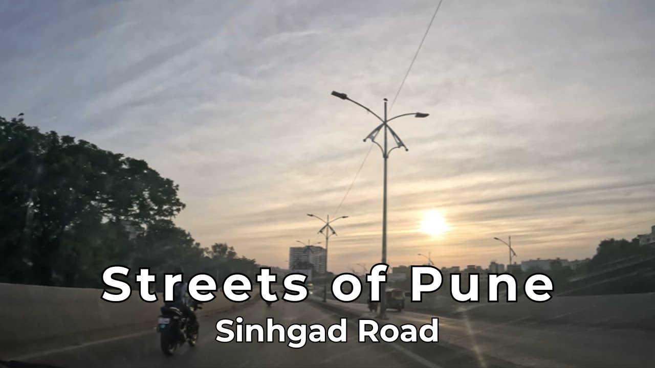 4K | Sunset Drive on Sinhgad Road Pune | Flyover Progress