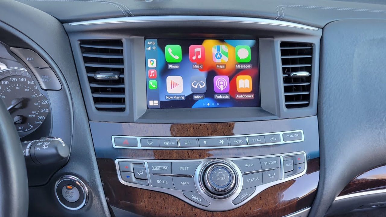 Беспроводная поддержка CarPlay и AndroidAuto в Infiniti QX60 2014 - 2016 (поддержка сенсорного эк...