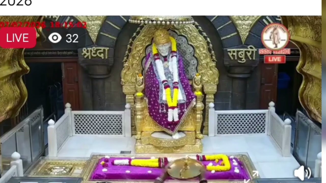 Saibaba Dhoop Aarti live Darshan #hindugod 