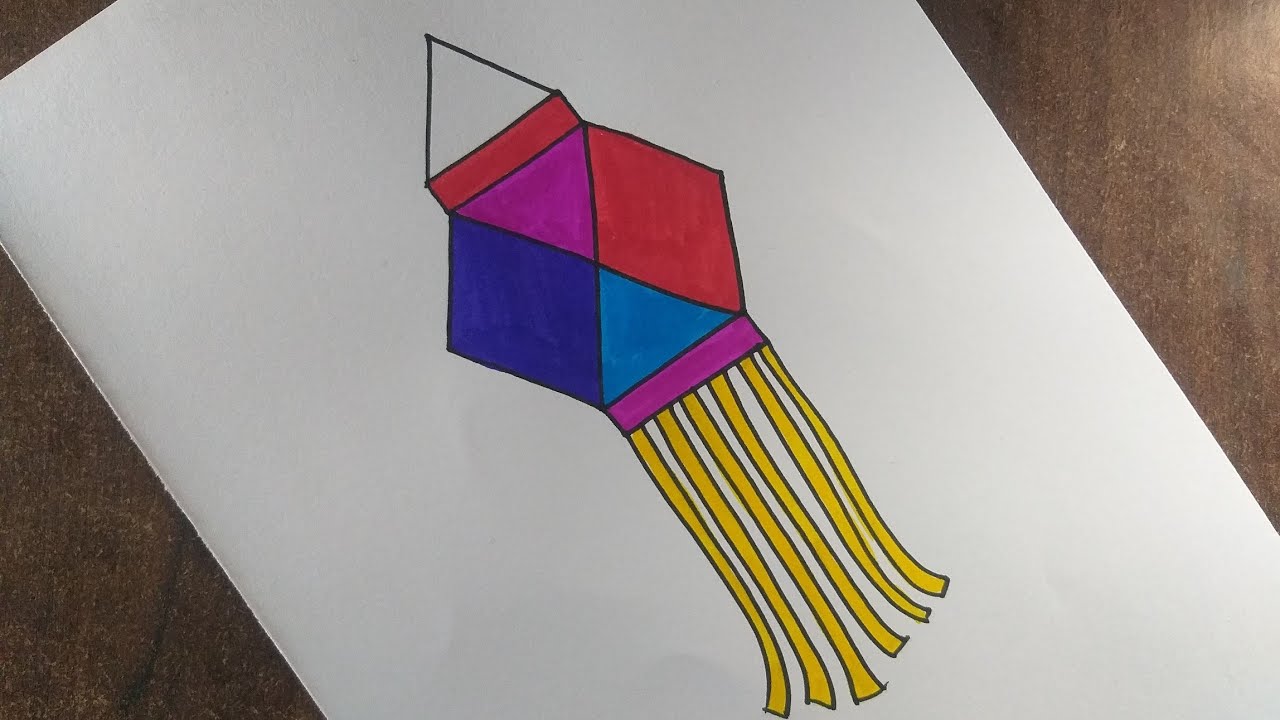 Easy Diwali Lantern Drawing | step by step Lantern Drawing