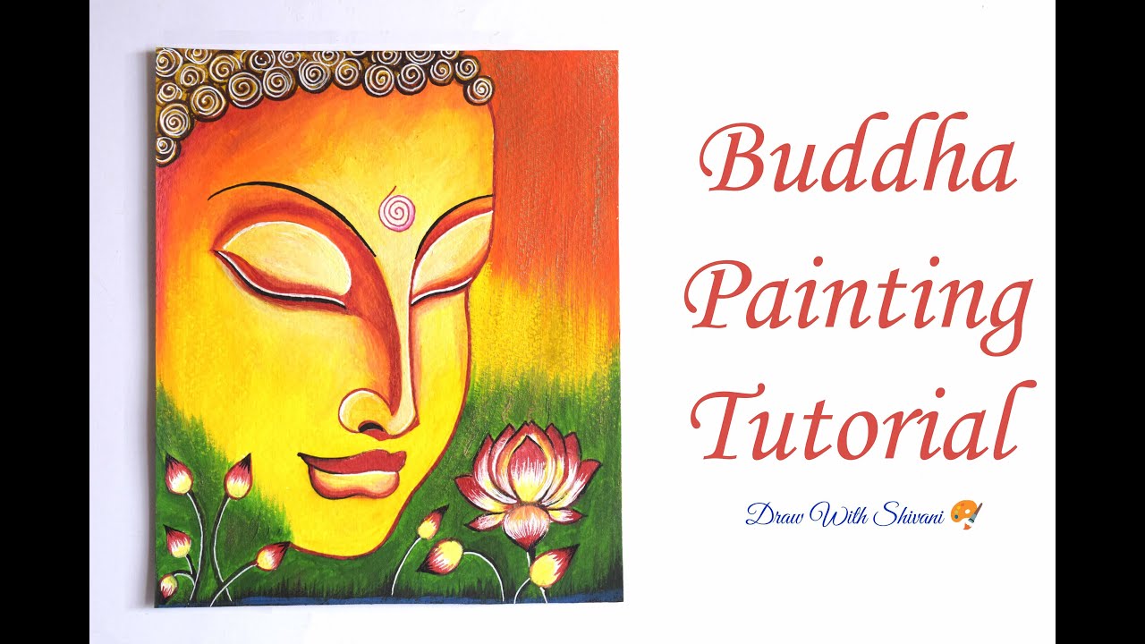 Buddha Painting Tutorial/ Acrylic Color Portrait