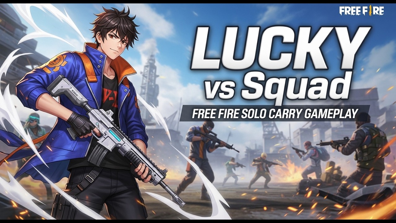 LUCKY vs Squad | Free Fire Solo Carry Gameplay