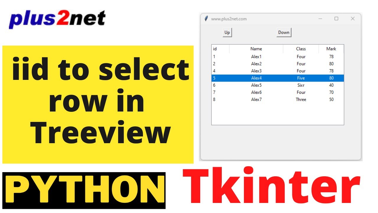 Buttons to move UP or DOWN row selection in Tkinter Treeview