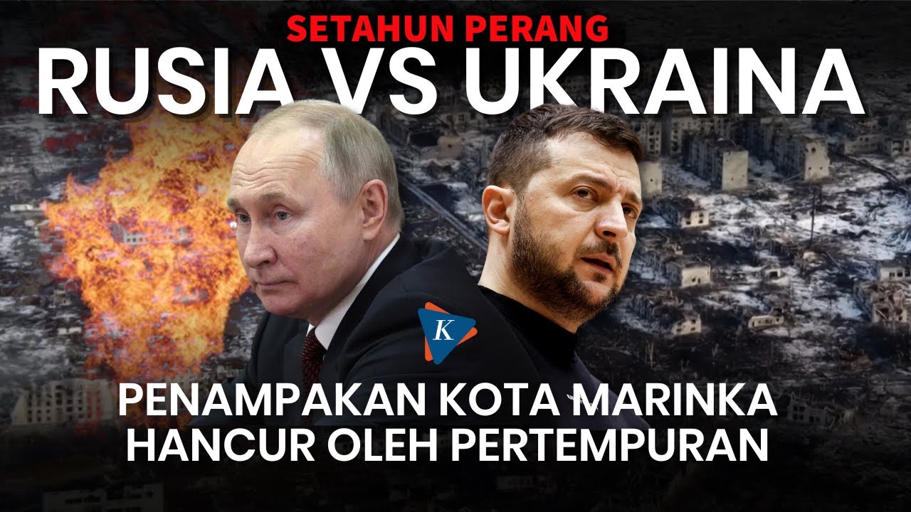 Penampakan Kota Marinka di Ukraina yang Hancur akibat Pertempuran