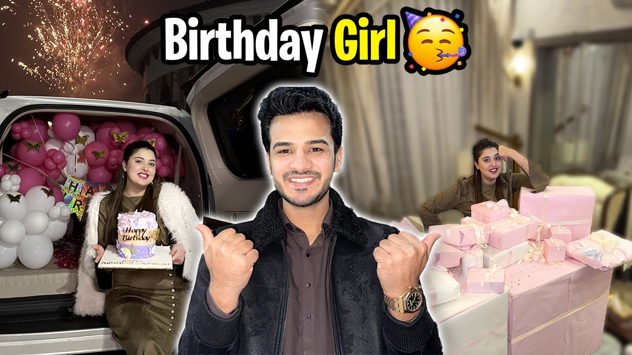 Fireworks Ky Sath Birthday Surprise 😍Diya || 27th Expensive Gifts Dy Diye😳