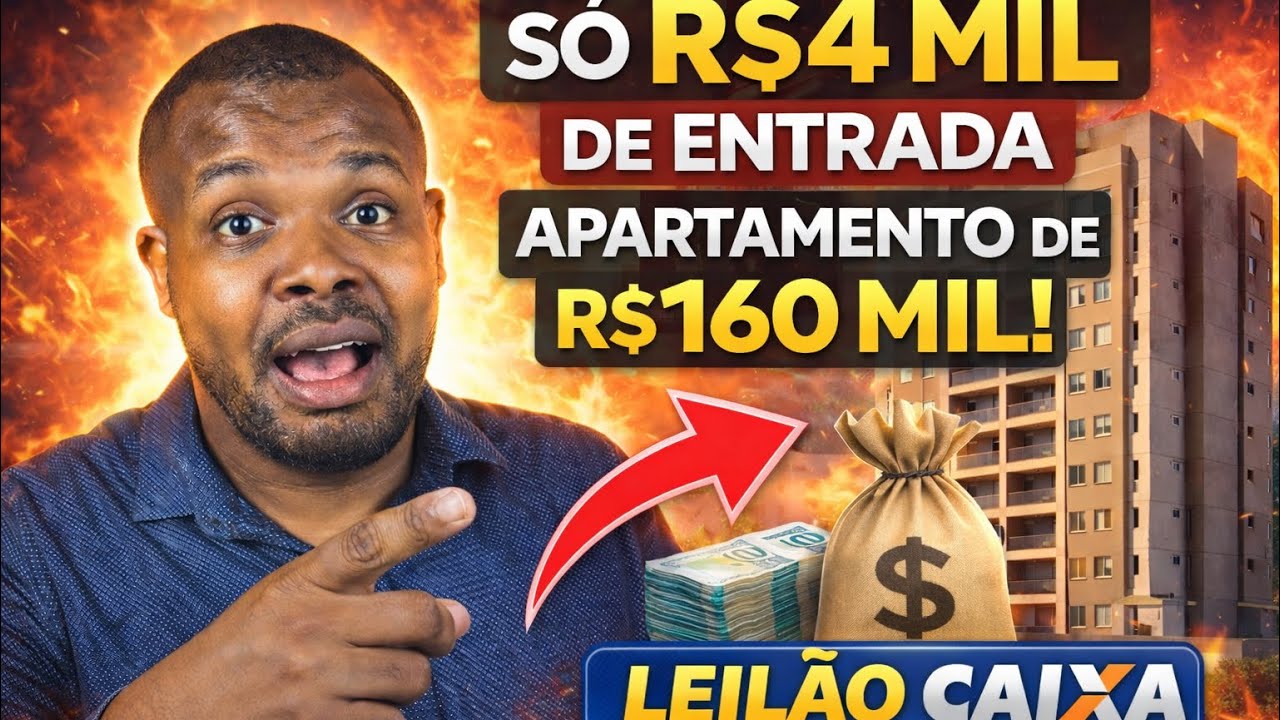 Leilão Caixa : apartamento de 160 mil por apenas 4 mil de entrada 