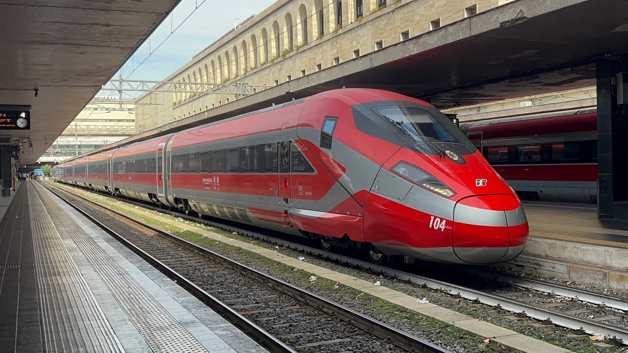 Il nuovo  FRECCIAROSSA 1000 (ETR 410) di Trenitalia in partenza da Roma Termini