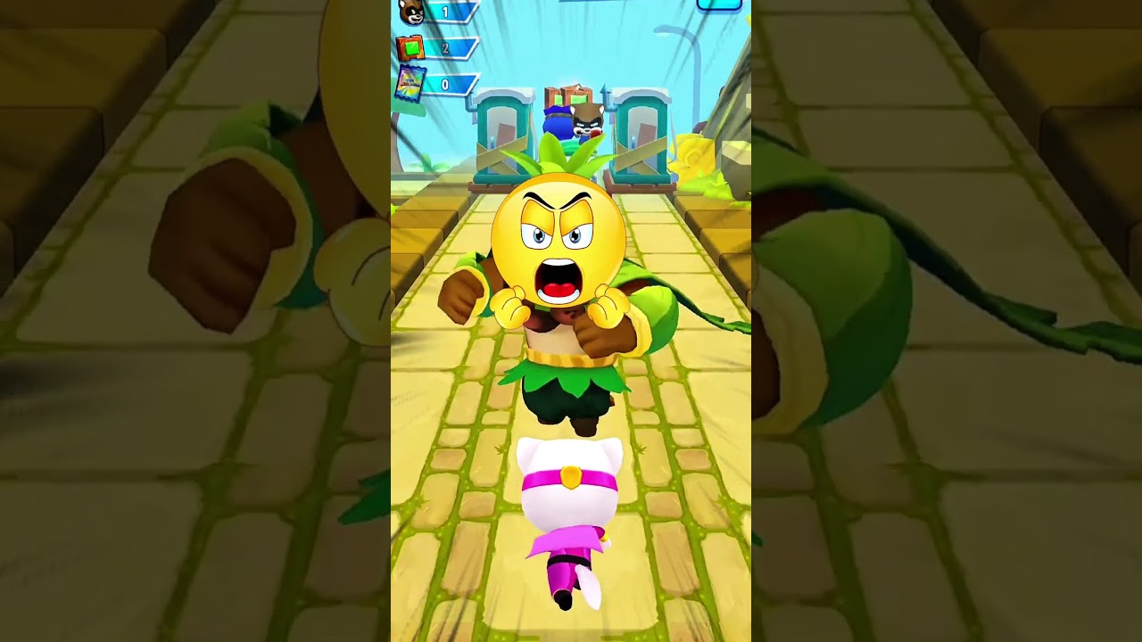 Angela Coconut Raccoon Fights 🦝 Talking Tom Hero Dash #shorts #talkingtom #herodash