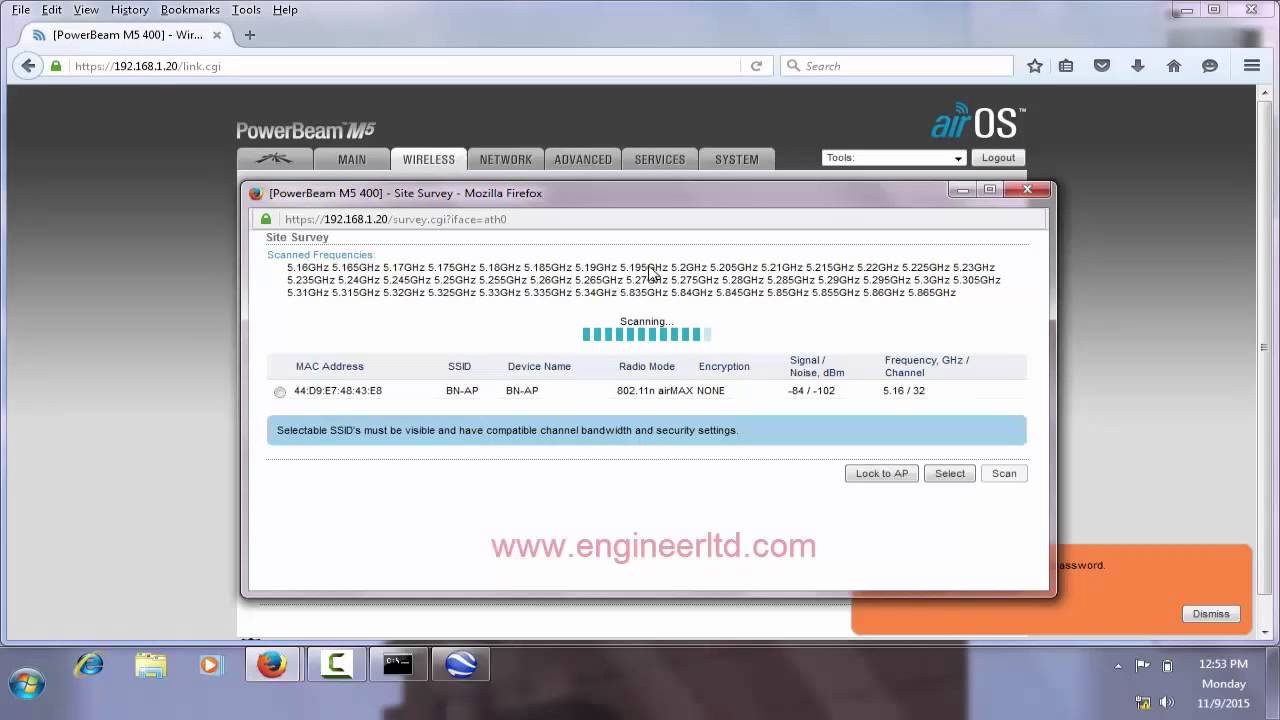 27 Km Point to Point Link by PowerBeam M5 400 Part 2