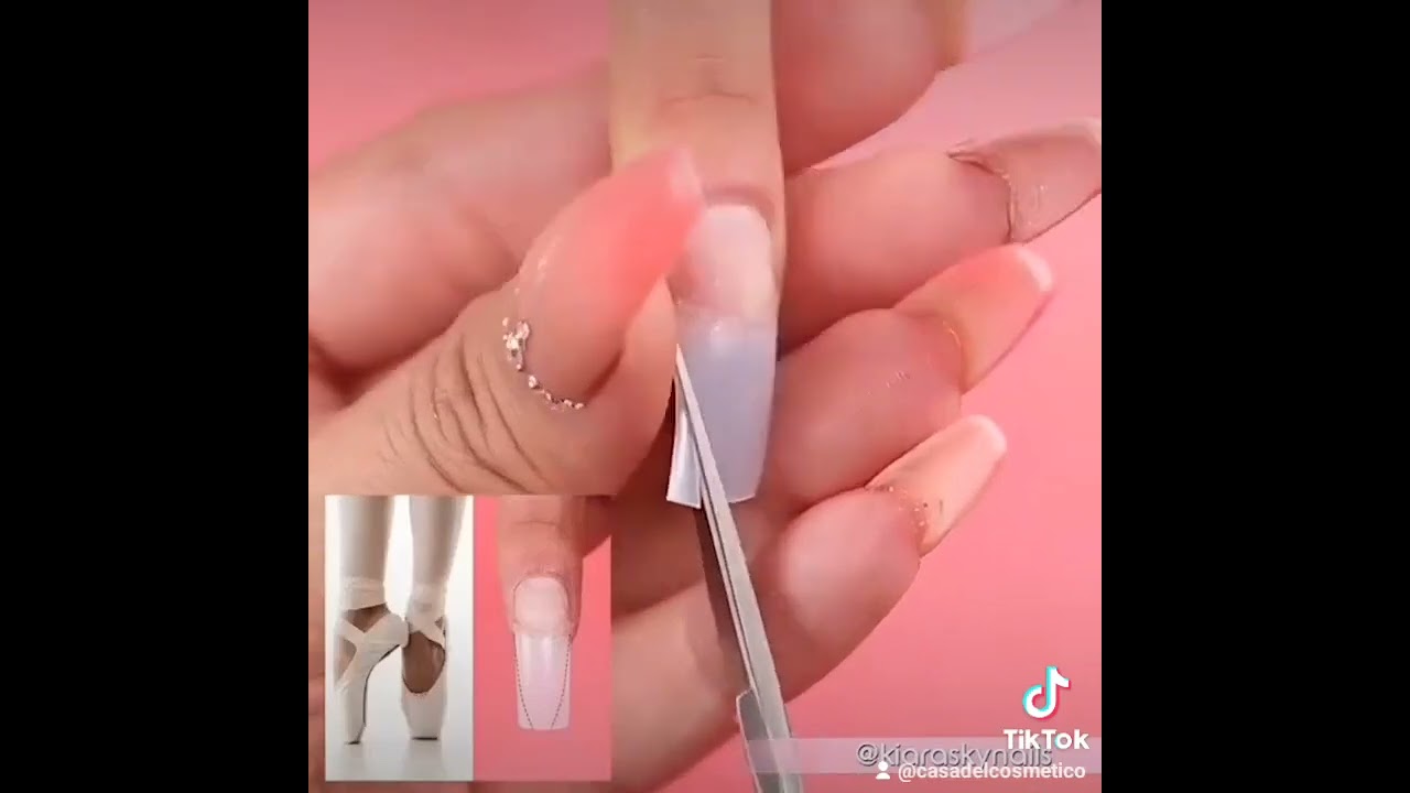 #u&ntilde;asacrilicas #ballerina #nails #tips