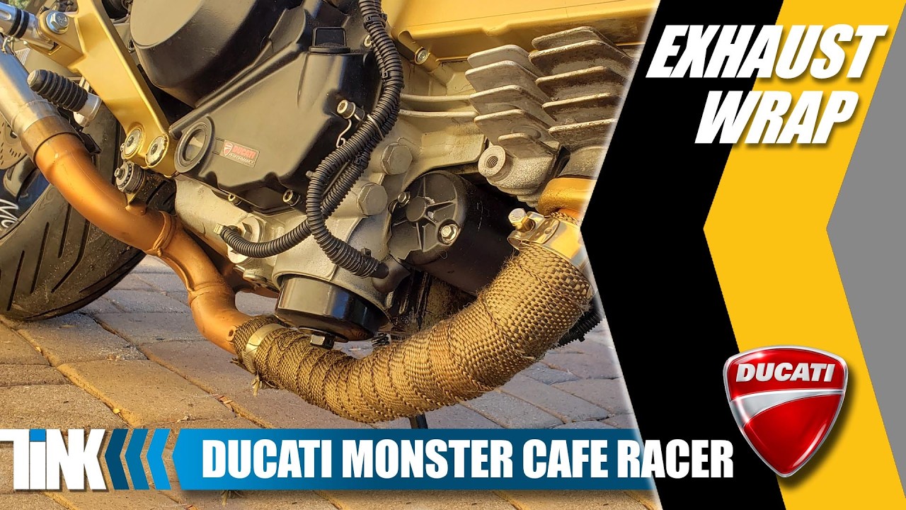 Cafe Racer Heat! Wrapping the Monster’s Pipes