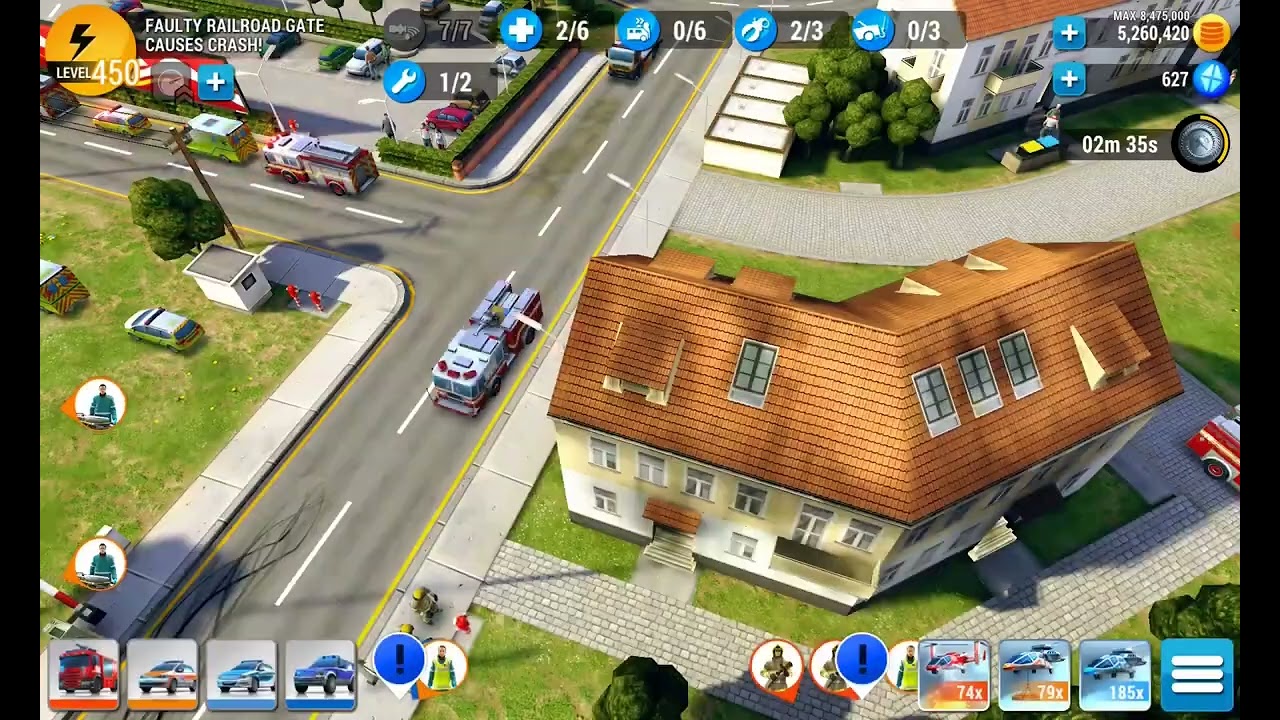 Emergency HQ, Hero Level 183, Faulty railroad gate causes crash