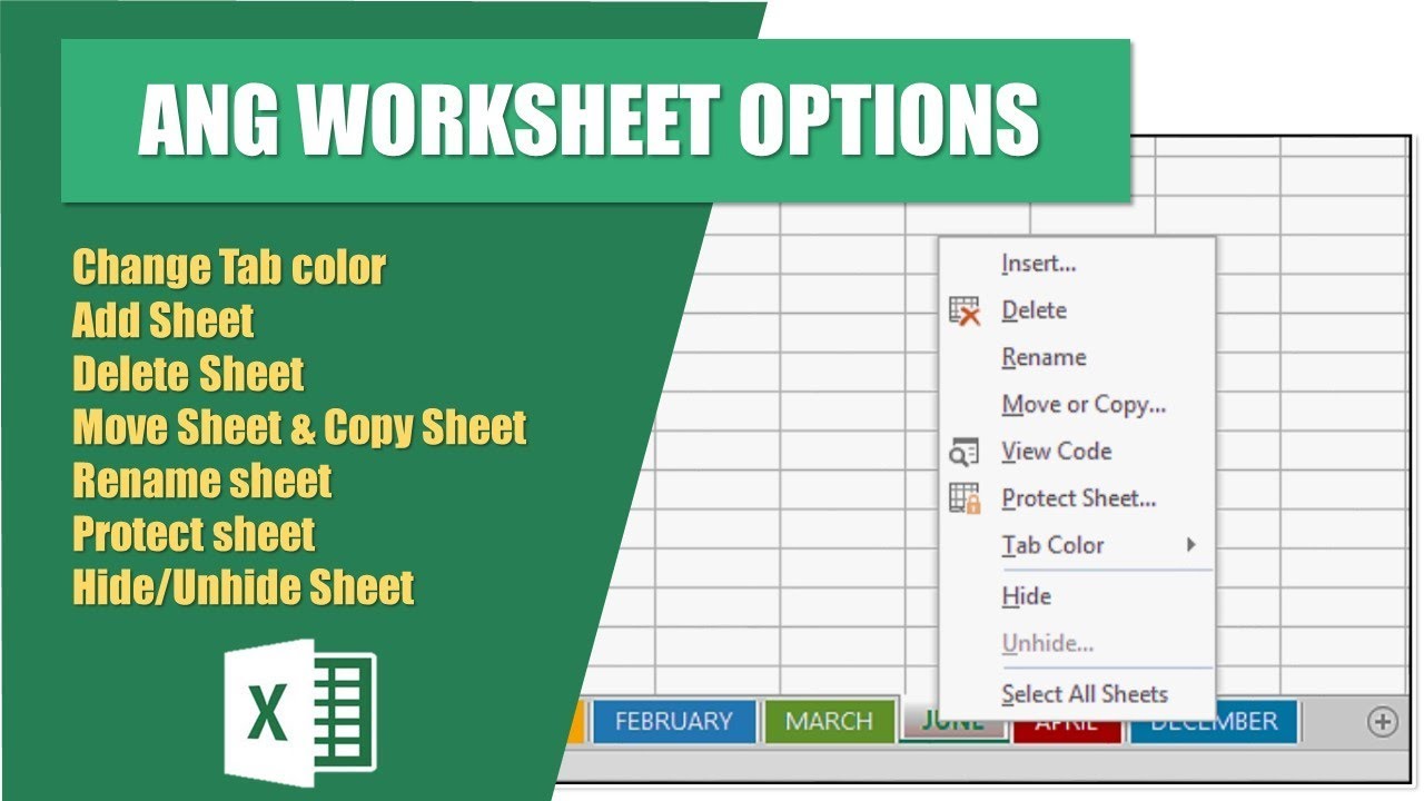 EXCEL TUTORIAL | (FILIPINO) Ang Worksheet Options