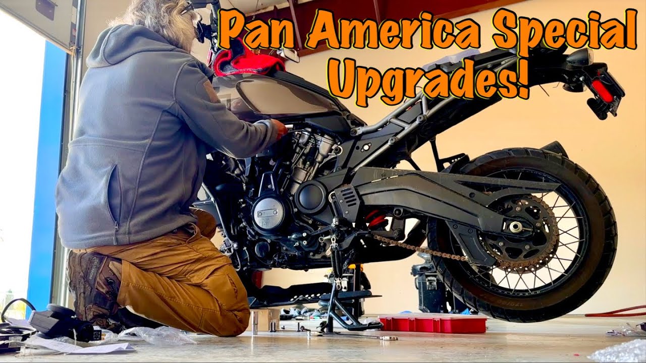 Harley Pan America Special Upgrades; Denali Lights & Horn / Vance & Hines Muffler / Handlebar Risers