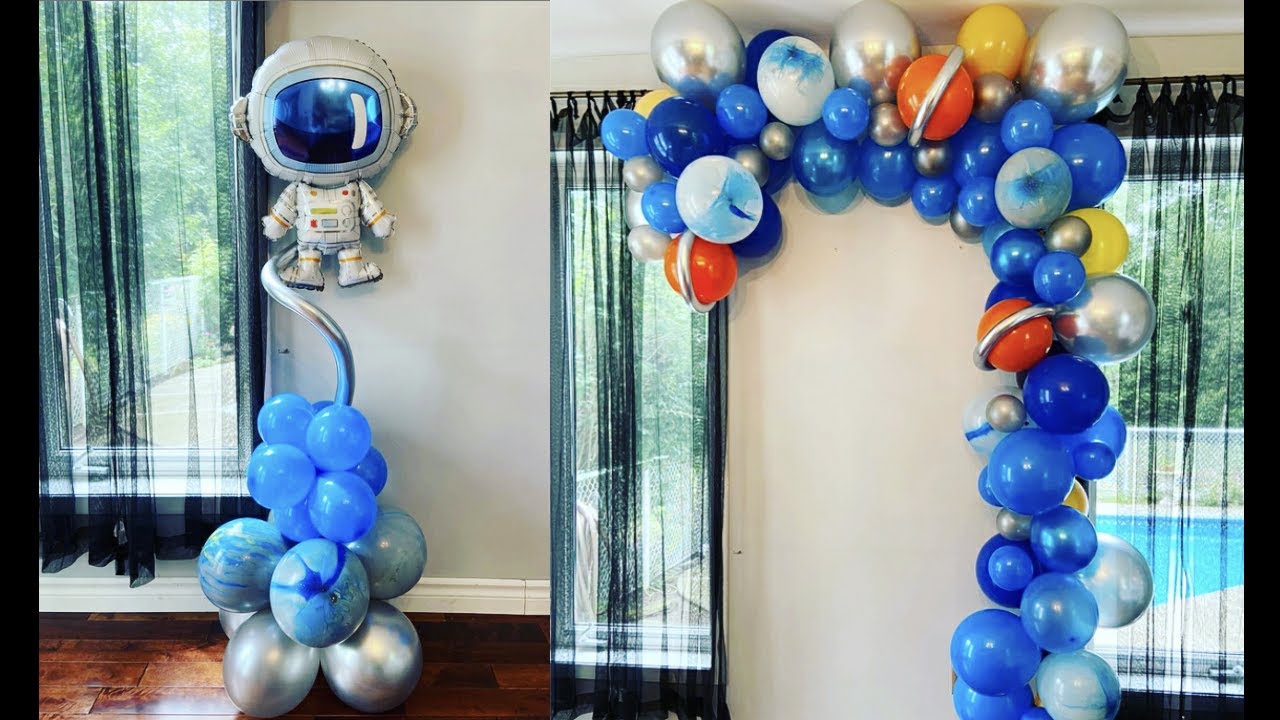 HOW to make a OUTER SPACE BALLOON GARLAND without helium 🎈- Sugarella Sweets Party
