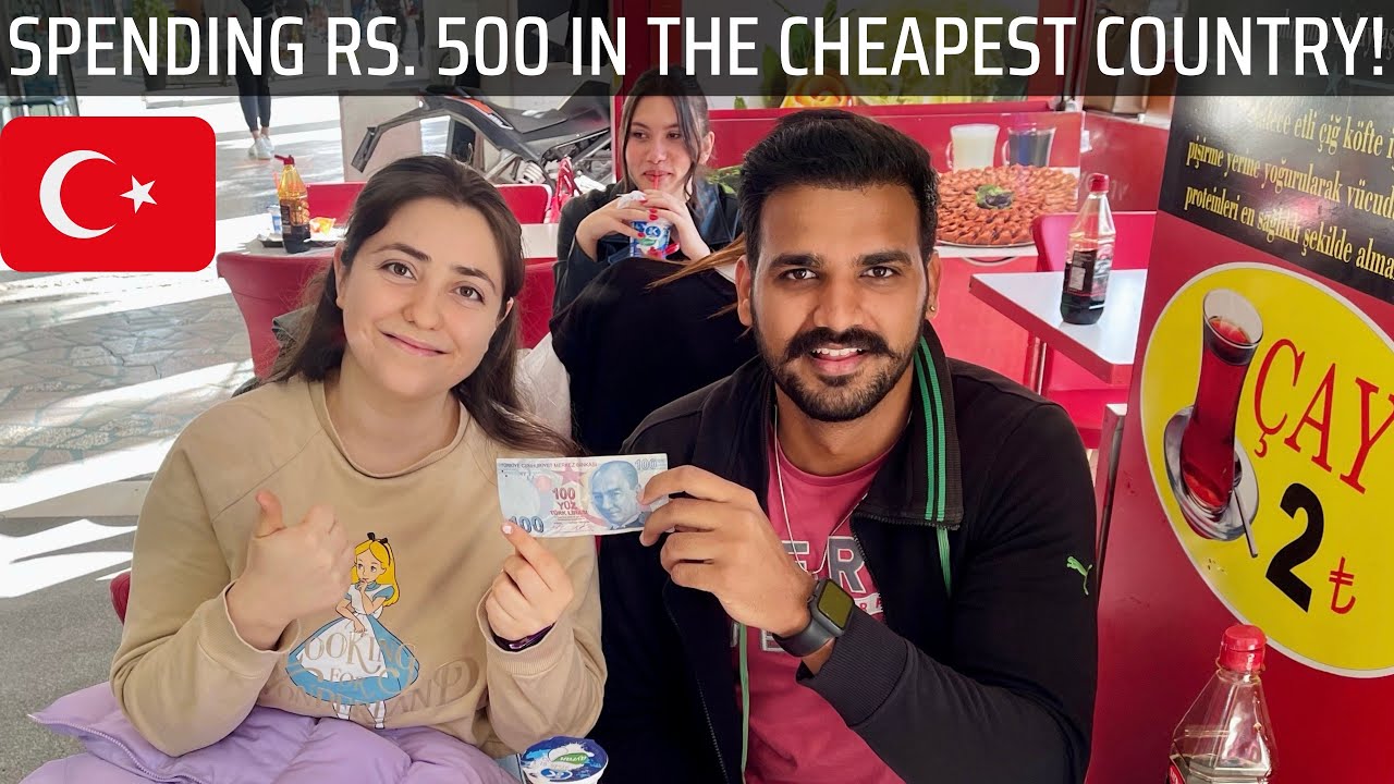 TURKEY: Tried Spending 500INR/7$ in Antalya! How CHEAP is Turkey after Crisis?