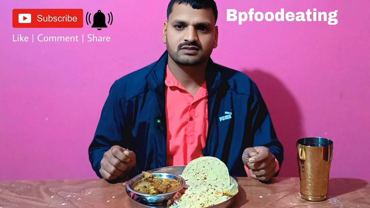 Fried rice chicken 🍗 curry aur roti ||Bpfoodeating ||