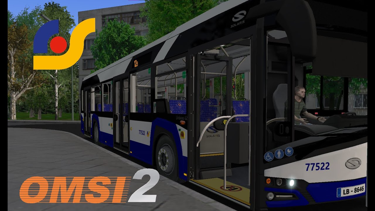 Omsi 2 Solaris Urbino 12IV Riga Repaint #77522 | Demonstration | Liepaja 2020