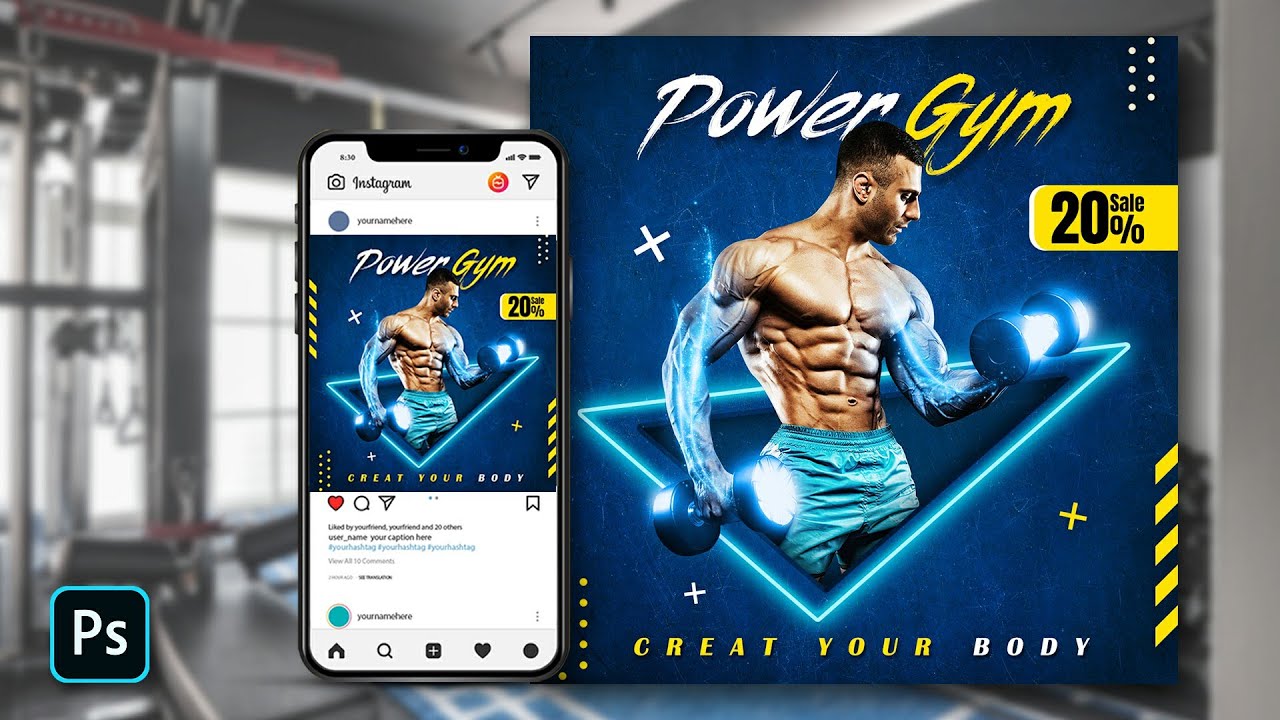 تصميم سوشيال ميديا بالتفصيل (16) Photoshop Tutorials | social media post