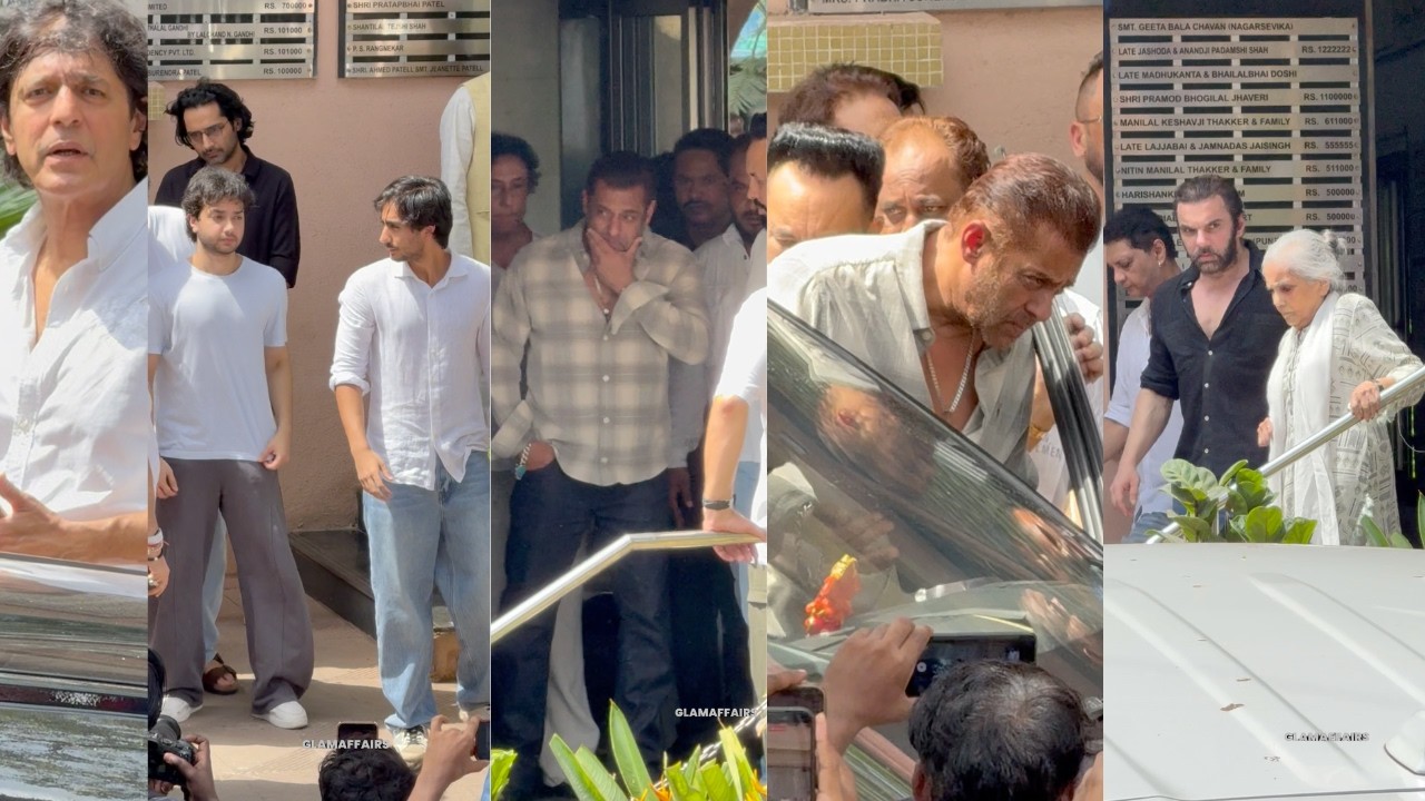 Salman Khan Attends Kumud Rane&rsquo;s Funeral with Family, Emotional Moments Captured