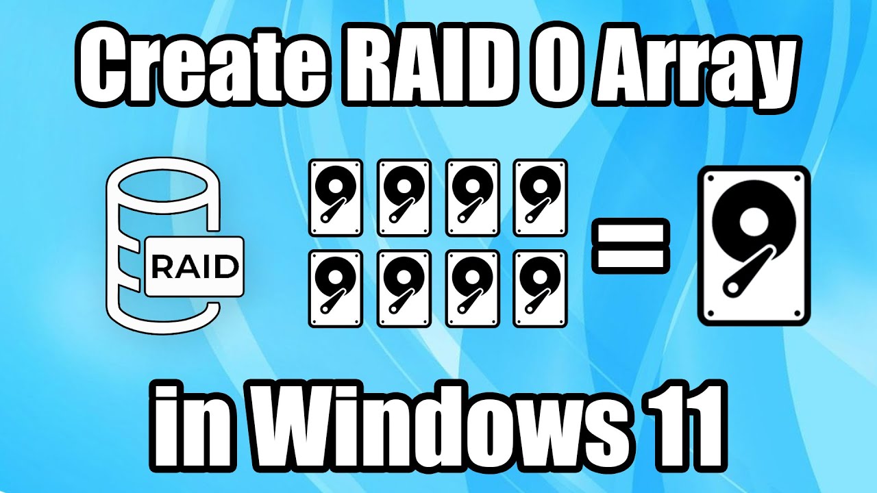 Создание массива RAID 0 в Windows 11
