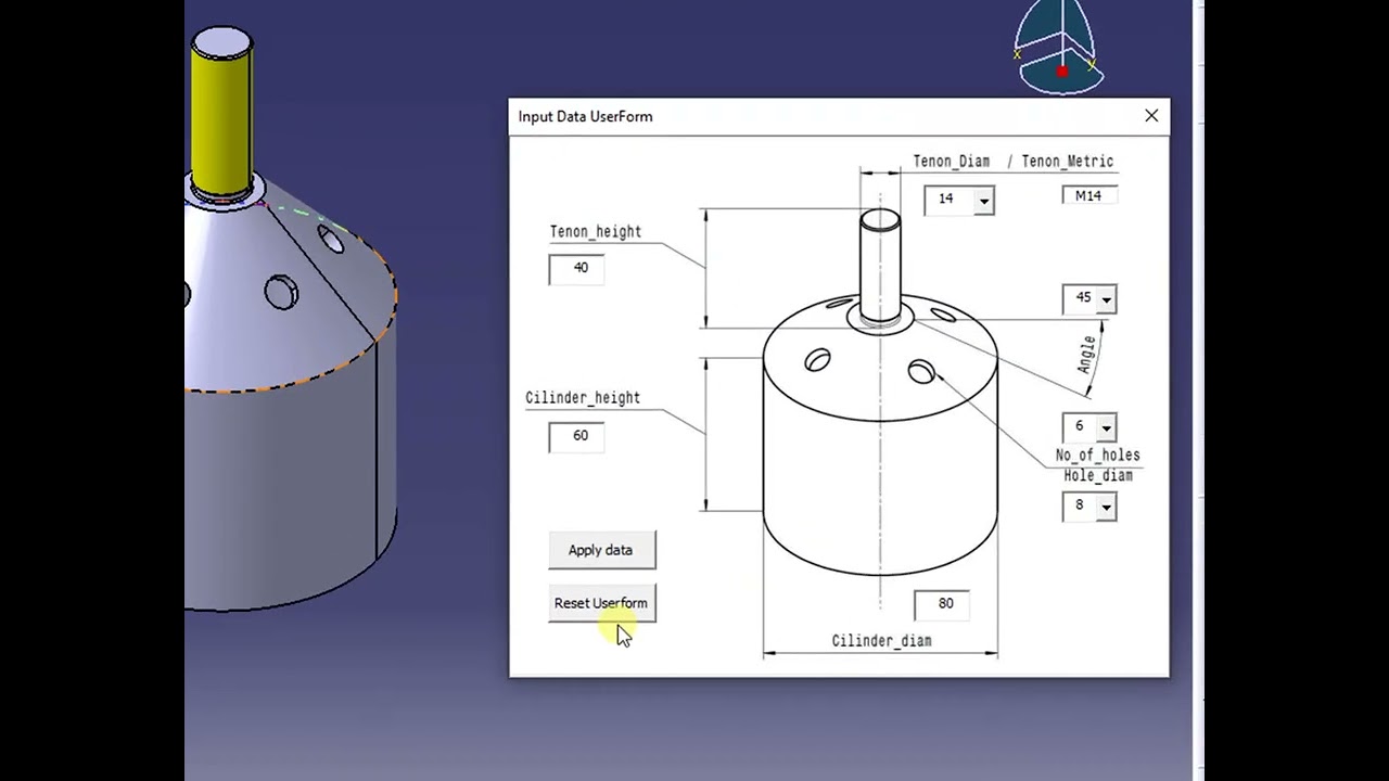 connecting Excel to Catia through VBA macro vs. VBA userform
