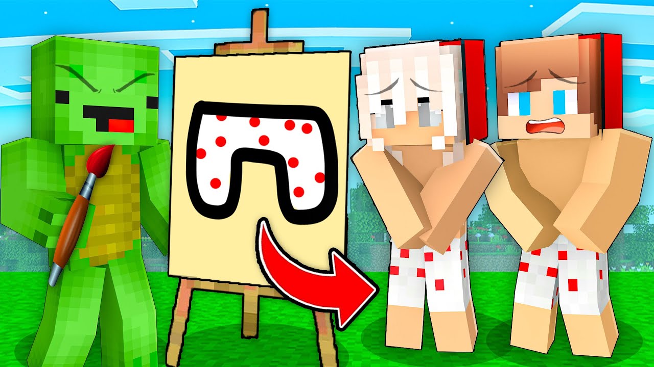 Mikey Use DRAWING MOD to PRANK on JJ and JJ WIFE in Minecraft - Maizen
